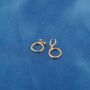 Moon Crescent Hoop Earrings, Gold Hoops, Minimalistic, thumbnail 6 of 8