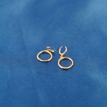 Moon Crescent Hoop Earrings, Gold Hoops, Minimalistic, 6 of 8