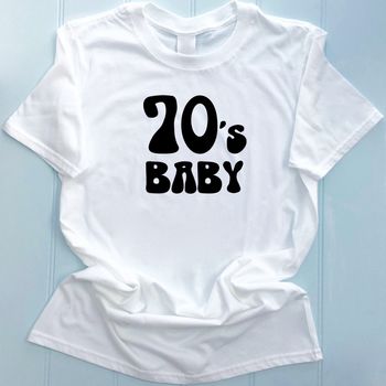 Ladies T Shirt 90's Baby Assorted Colours, 5 of 5