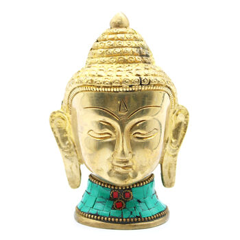 Brass Buddha Figure Large Head 11.5 Cm, 2 of 3
