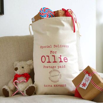 Personalised Special Delivery Christmas Sack, 3 of 3