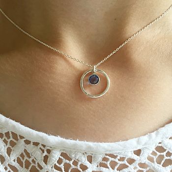September Birthstone Circle Necklace, 2 of 3