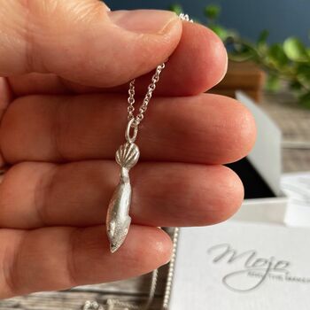 Hallmarked Silver Dolphin Necklace Handmade To Order, 2 of 6