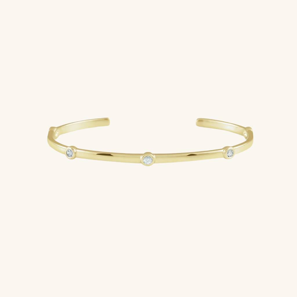Five Lab Grown Diamond Cuff Gold Vermeil, 1 of 3