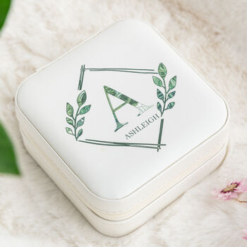 Personalised Tropical Foliage Travel Jewellery Box, 3 of 3