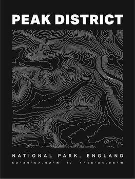 Peak District National Park Contours Art Print, 2 of 6