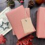 Red Stripe Paper Fibre Wrapping Paper Set, thumbnail 5 of 12