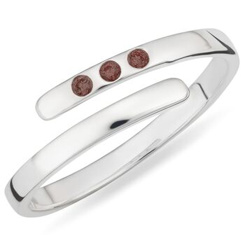 Sterling Silver Birthstone Open Ring, 11 of 12