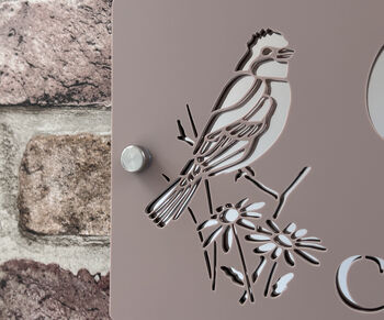 Personalised Bird On Flower Design House Acrylic Number Sign, 5 of 7