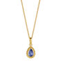 December Birthstone Tanzanite Gold Plated Huggie Hoop Earrings, thumbnail 5 of 12