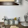 Industrial Storage Pot Trio For Kitchen Or Bathroom, thumbnail 3 of 4