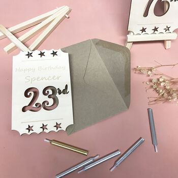 Personalised Wooden Birthday Cards, 6 of 11