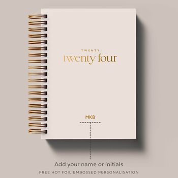 2024 Personalised A5 Diary, Week To View Planner, 10 of 12