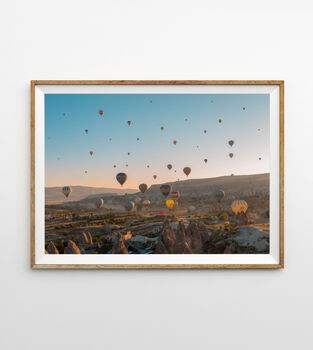 Hot Air Balloons Taking Off Landscape Unframed Print, 3 of 7