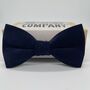 Velvet Bow Tie In Navy, thumbnail 1 of 2