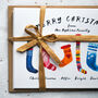 Personalised Christmas Stockings Card, thumbnail 4 of 6