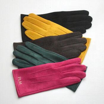 Personalised Monogrammed Suedette Gloves, 8 of 9