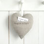 Personalised Linen Heart Anniversary Or Engagement Gift, thumbnail 7 of 11