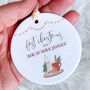 Custom Newlywed Ceramic Ornament Gift, thumbnail 1 of 7