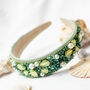 Mixed Shell Gem Texture Headband In Green, thumbnail 1 of 3