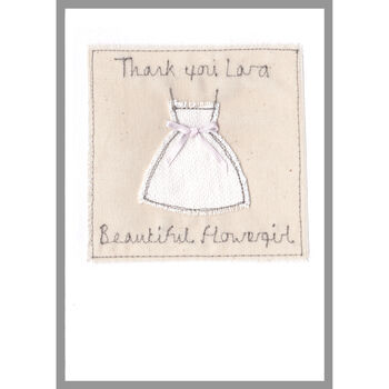 Personalised Bridesmaid Or Flowergirl Thank You Card, 3 of 12