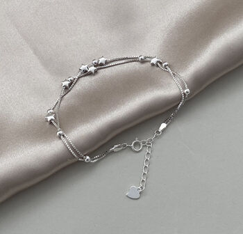 60th Star Birthday Bracelet Sterling Silver, 4 of 4