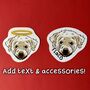 Personalised Waterproof Pet Portrait Face Stickers, thumbnail 10 of 12