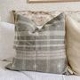 Hand Loomed Indian Wool Grey Cushion Cover, thumbnail 1 of 3