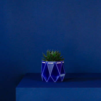 Origami Self Watering Eco Plant Pot: 11cm | Navy, 2 of 6