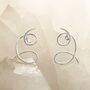 Sterling Silver Double Loop Studs, thumbnail 4 of 6
