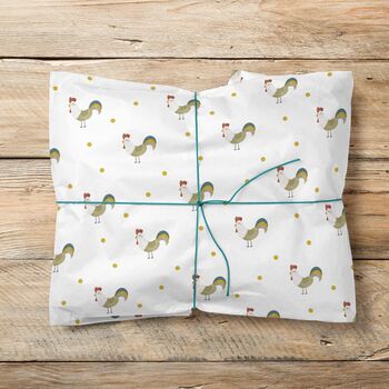 Cockerel Gift Wrapping Paper Roll Or Folded, 2 of 3