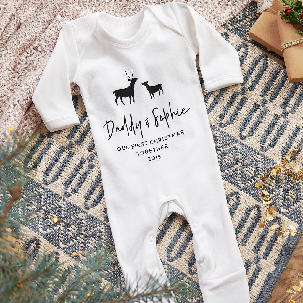 Personalised Baby's First Christmas Babygrow By Sunday's Daughter ...