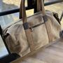 Waxed Holdall With Shoulder Strap, thumbnail 2 of 3