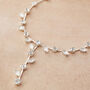 Swarovski Crystal Frosted Leaf Necklace, thumbnail 3 of 10