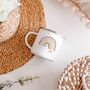 Children's Modern Earth Rainbow Personalised Enamel Mug, thumbnail 5 of 7
