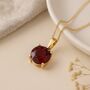 Personalised 9ct Gold Garnet Necklace January Birthstone, thumbnail 1 of 10