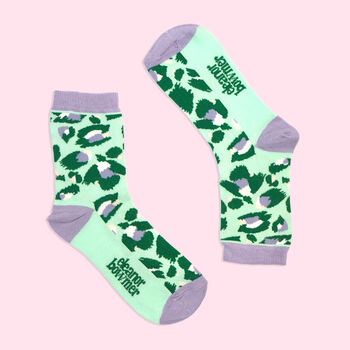Pastel Leopard Print Socks Set Of Three, 6 of 8