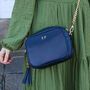 Personalised Grained Leather Crossbody Bag With Strap, thumbnail 11 of 12