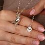 Extra Large Racing Pigeon Silver Necklace Personalised, thumbnail 1 of 7