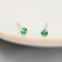 May Birthstone Emerald Green Stud Earrings, thumbnail 2 of 12