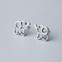 Sterling Silver Elephant Stud Earrings, thumbnail 2 of 5