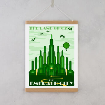 Emerald City Vintage Style Travel Poster, 3 of 3
