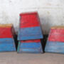 Painted Vintage Wooden Stool, thumbnail 7 of 8