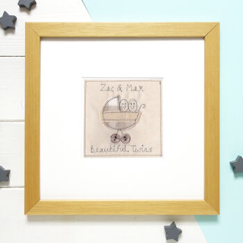 Personalised New Baby Twins Picture Gift, 10 of 12