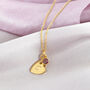 Personalised Heart Of Gold Birthstone Necklace, thumbnail 4 of 8