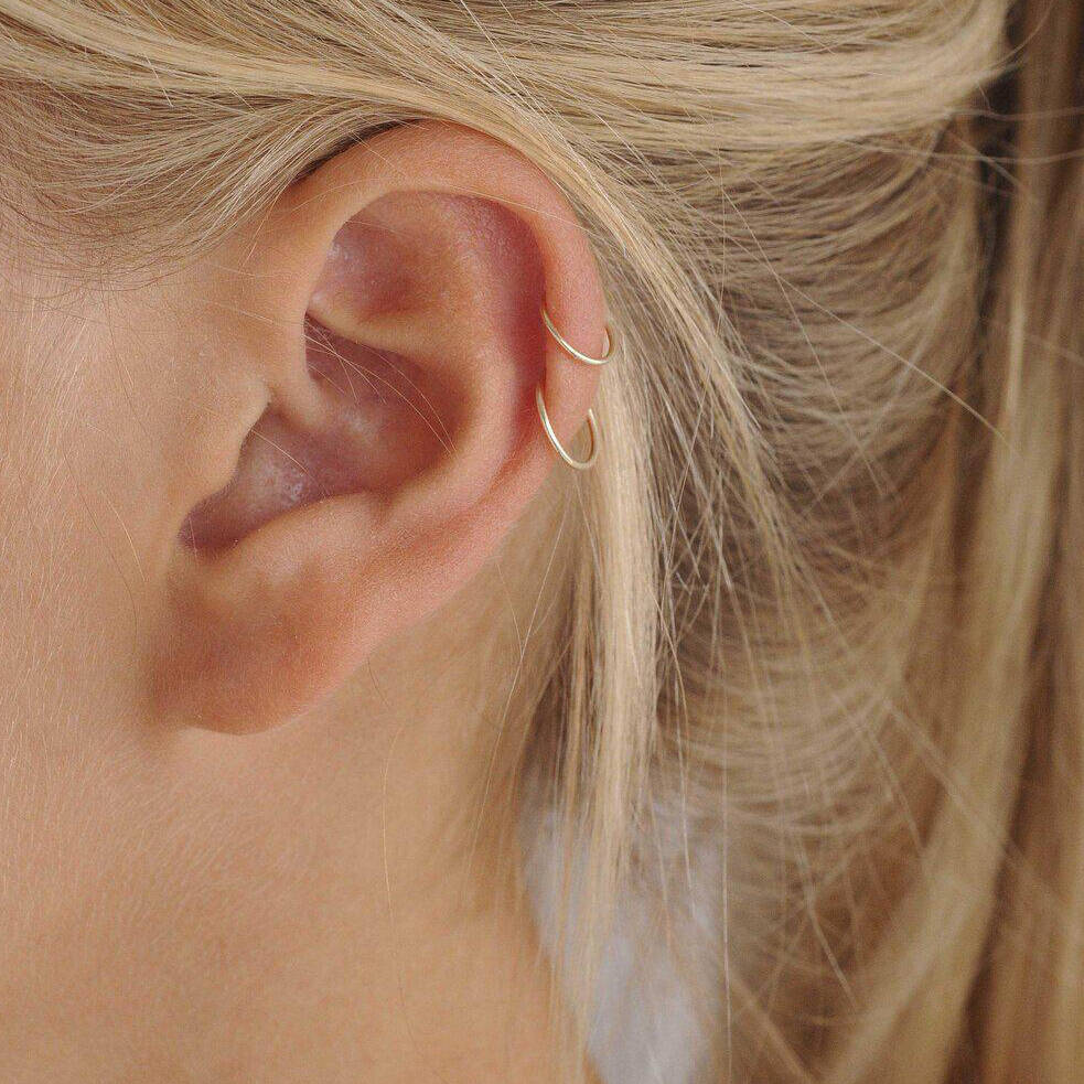 Thin Hoop Cartilage EarringCartilage Tragus Nose Hoop Helix Ring 6mm8mm    eBay