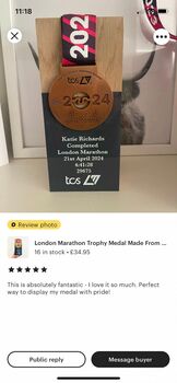 London Marathon Solid Oak Display Stand, 4 of 6
