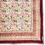 Deep Red, Green And Mustard Floral Indian Block Printed Cotton Bed Quilt, thumbnail 9 of 9