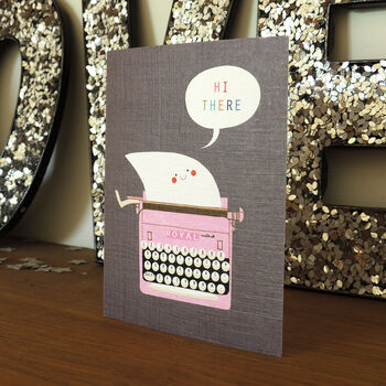 Mini Typewriter Greetings Card, 5 of 5