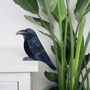 Hand Painted Raven Door Decoration, thumbnail 1 of 3